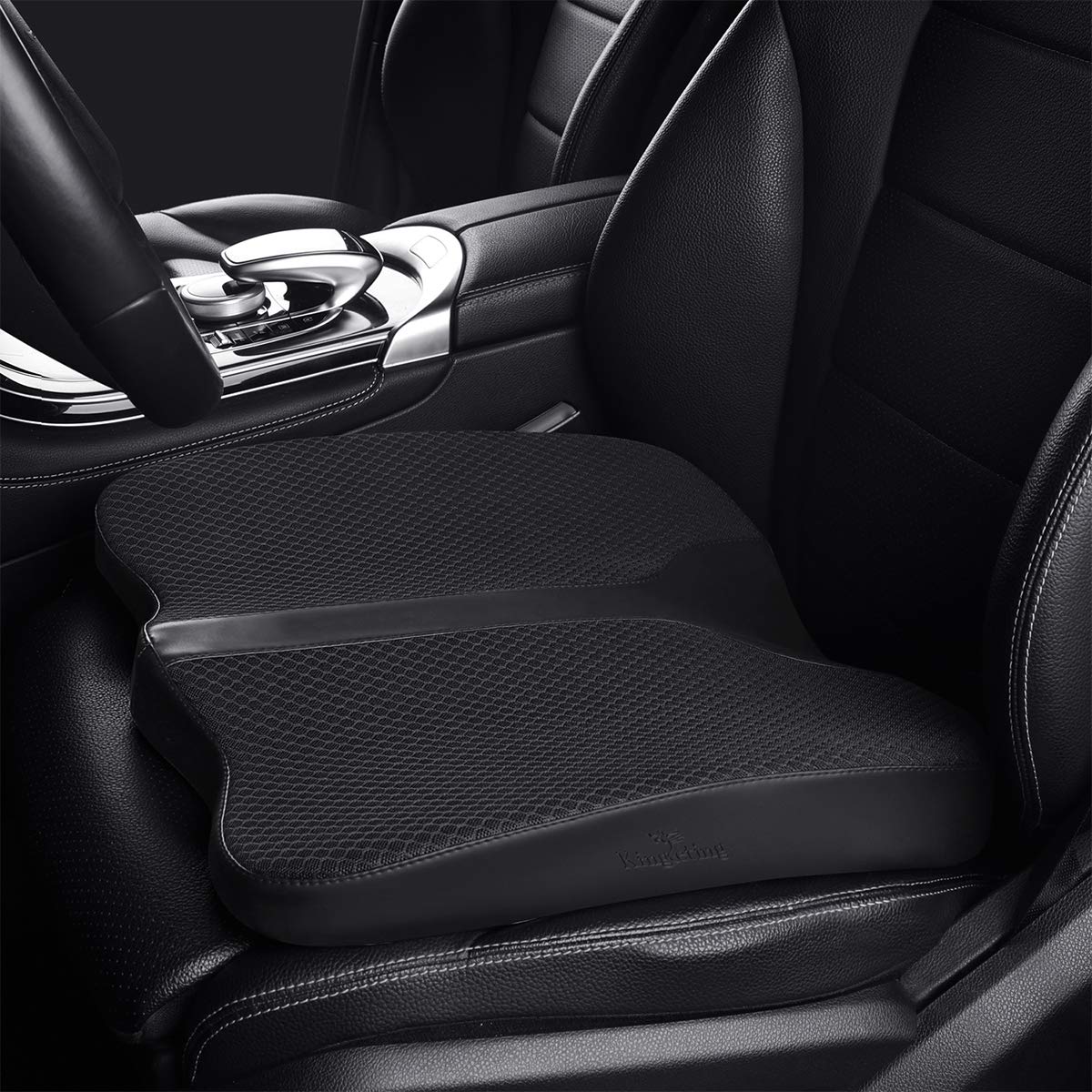 Car Seat Cushion Memory Foam, Car Seat Pad Mat Cover with Non Slip