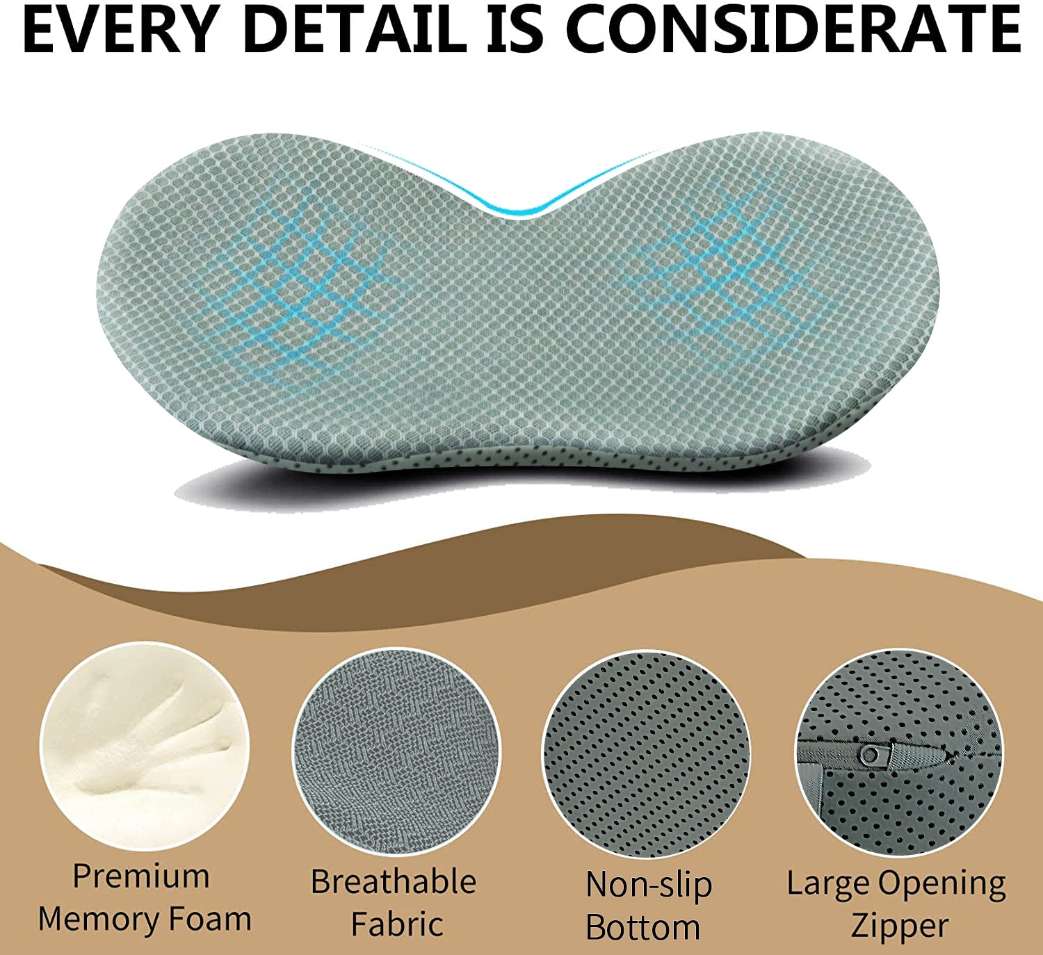 This $40 memory foam cushion from  will make your car rides