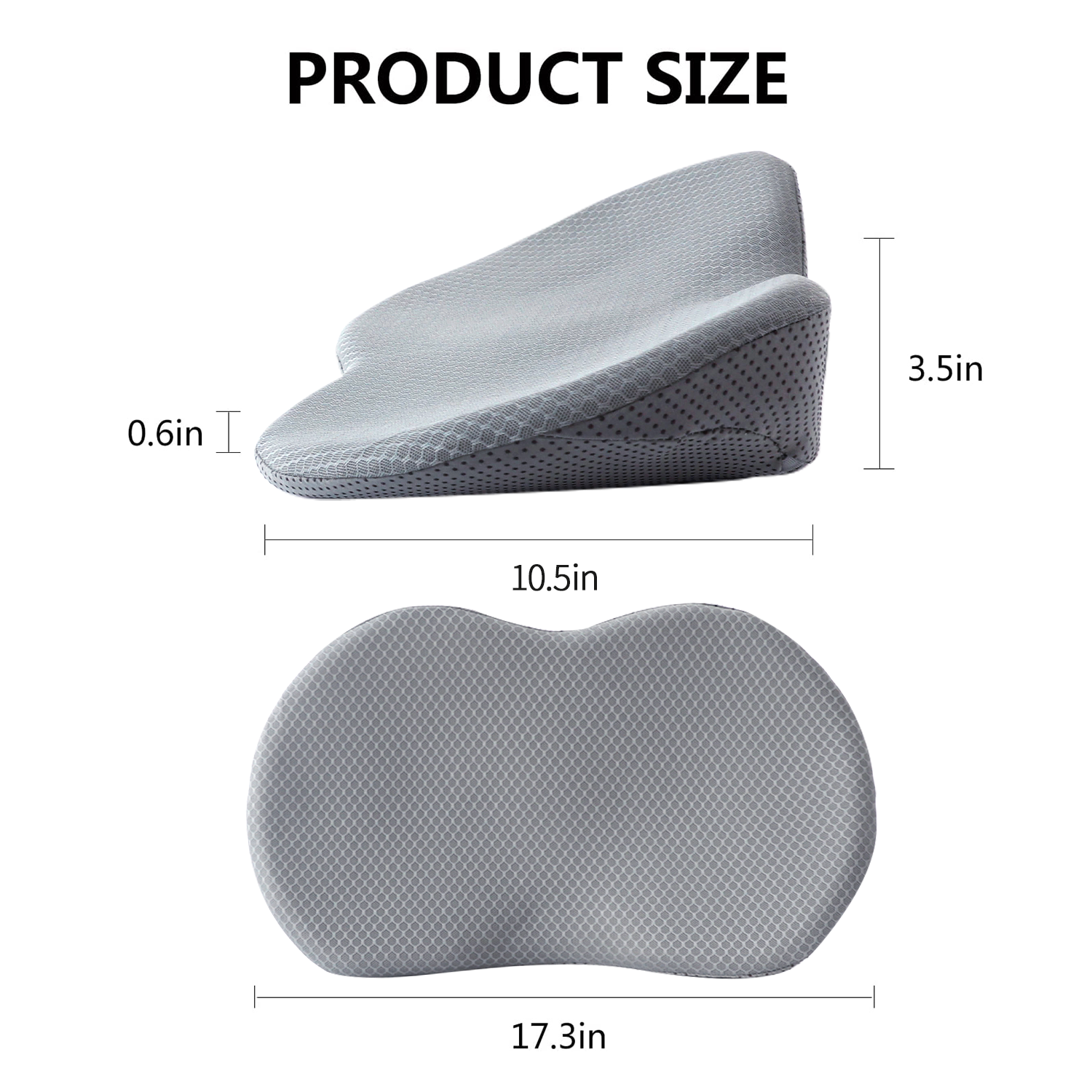 MYFAMIREA Car Seat Cushion Pad Sciatica Pain Relief Comfort Seat Protector  for Car Driver Seat Office Chair Home Use Memory Foam Seat Cushion with Non  Slip Bottom Grey 