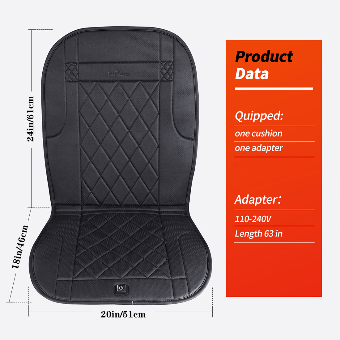 Fleming Supply Heated Car Seat Pad - Full Size Electric Universal Fit  Warming Cushion with Three Temperature Control Settings in the Interior Car  Accessories department at