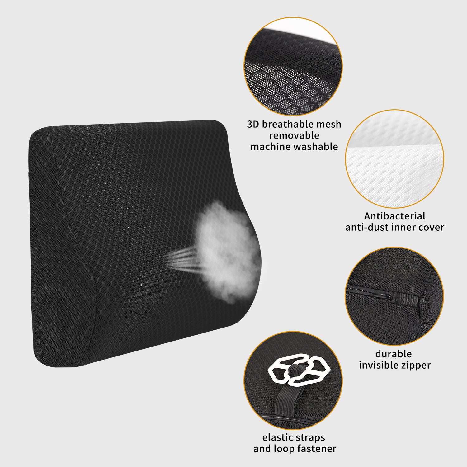 Orthopedic Car Lumbar Support Back Support Cushion for Lower Back