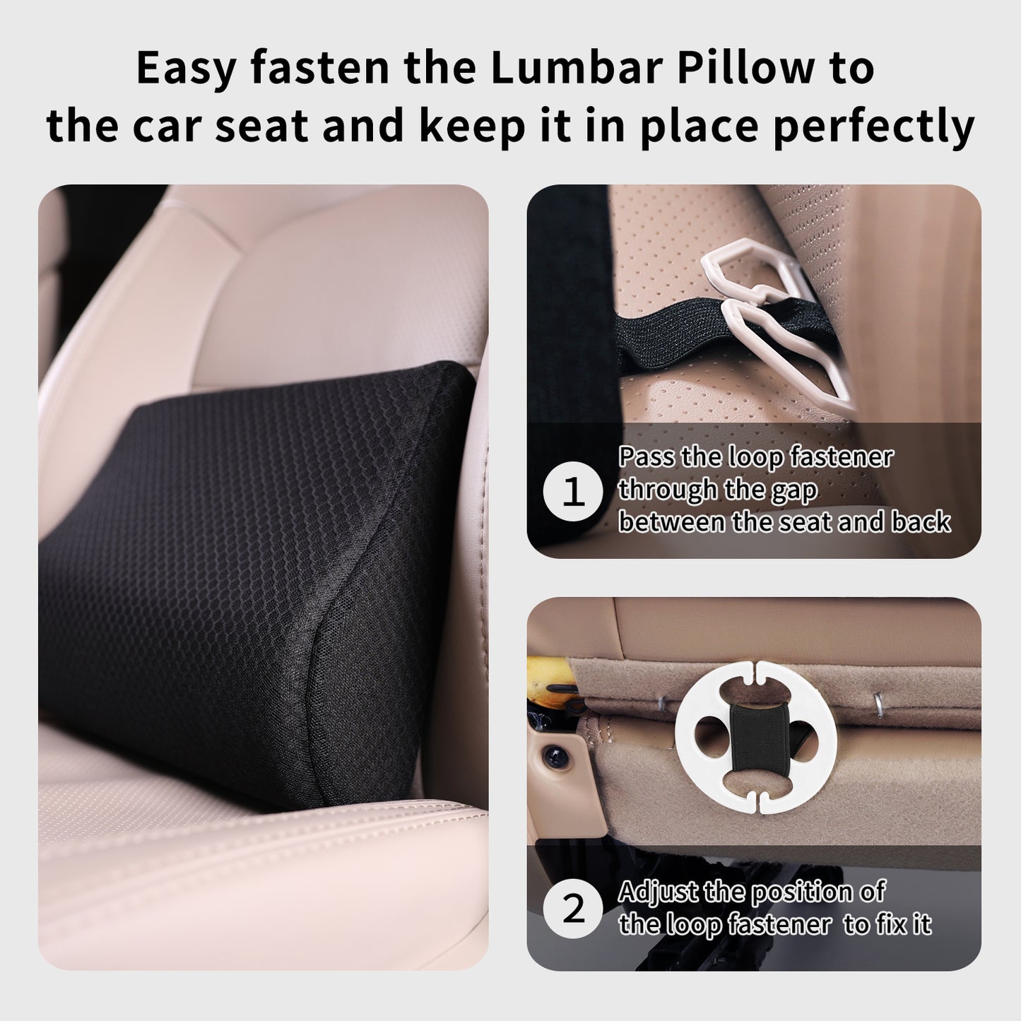 Car Seat Back Support Lumbar Cushion