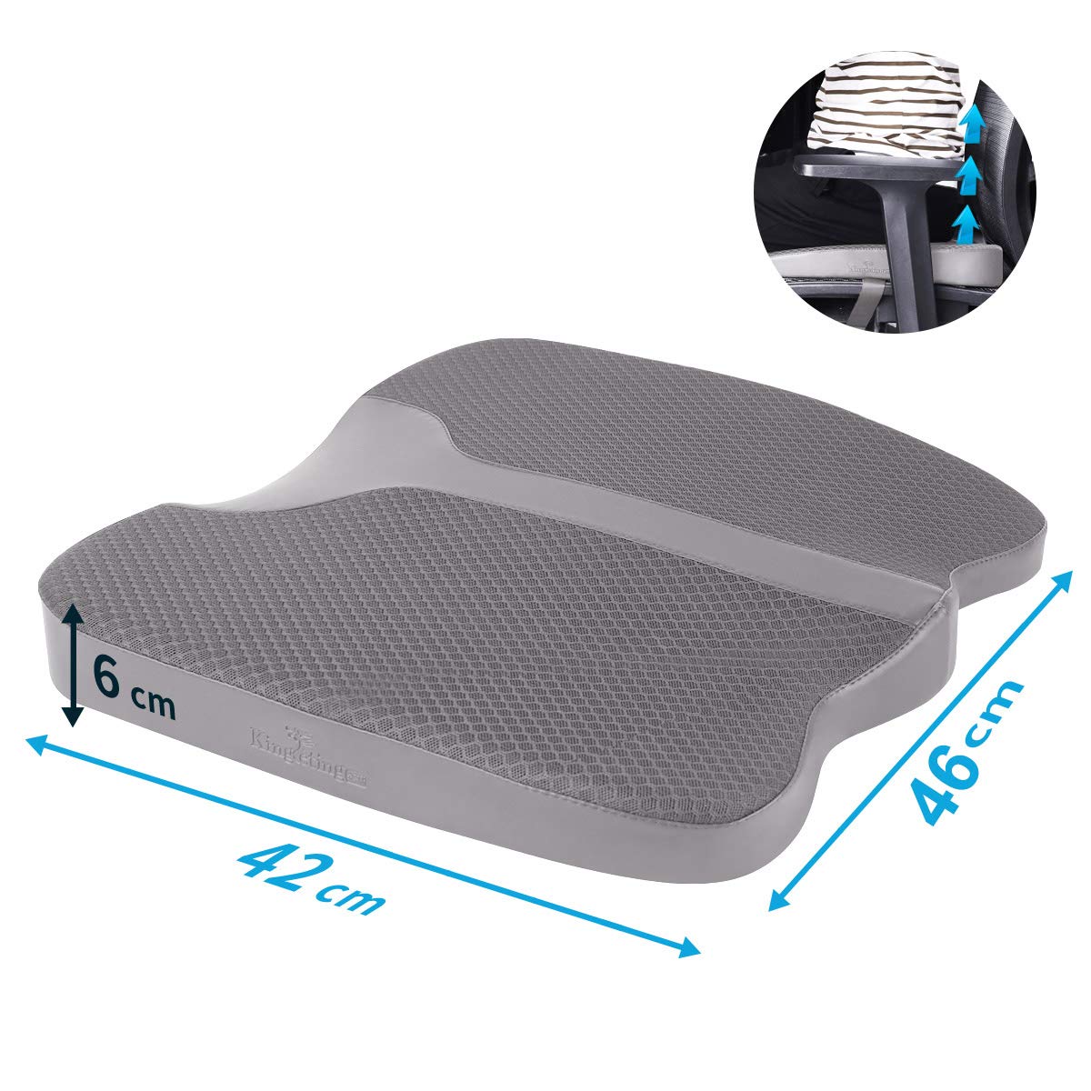 Memory Foam Seat Cushion Coccyx Cushion for Tailbone Pain Non-Slip and Breathable Chair Cushion for Office Chair, Car Seat, Wheelchair