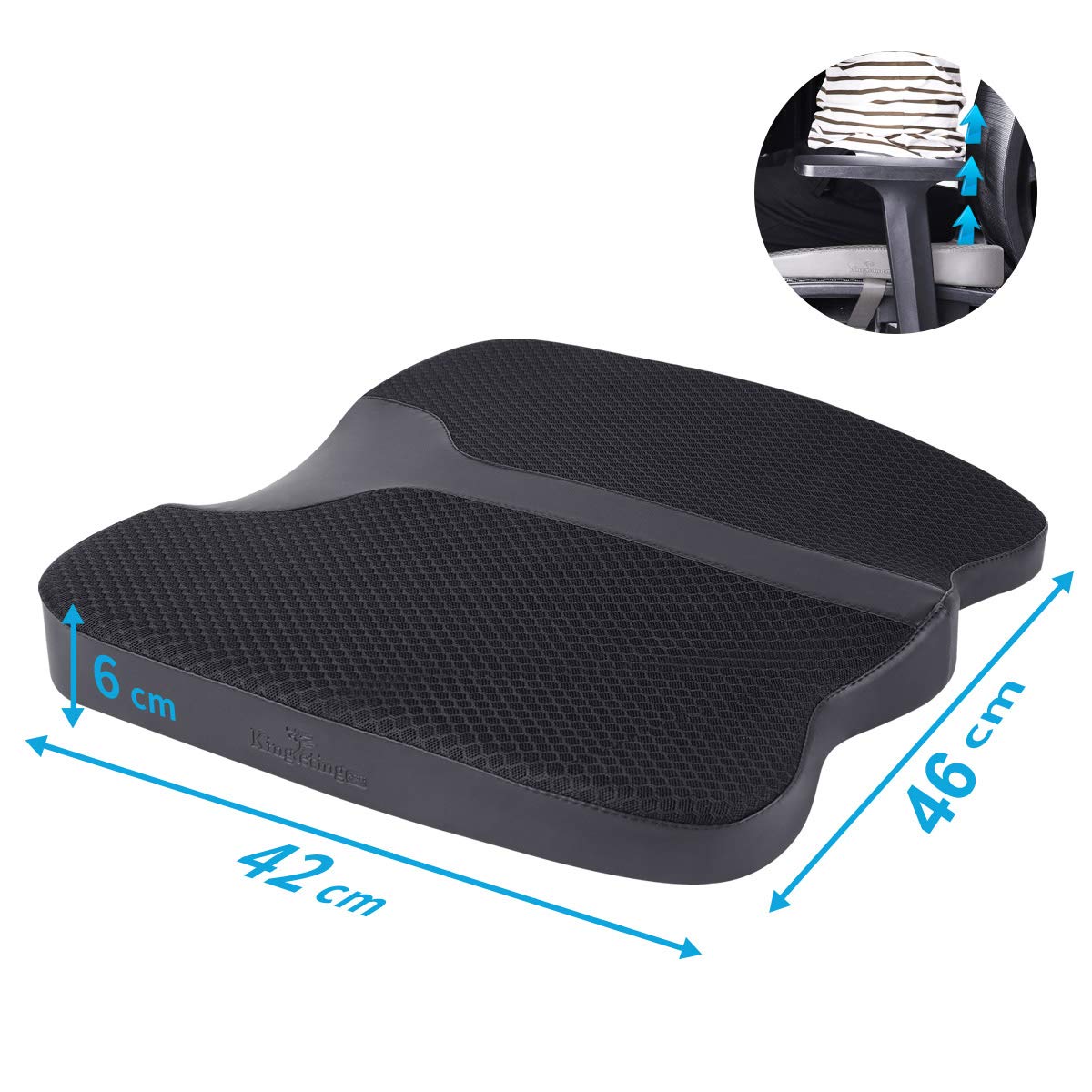 Memory Foam Seat Cushion Coccyx Cushion for Tailbone Pain Non-Slip and Breathable Chair Cushion for Office Chair, Car Seat, Wheelchair